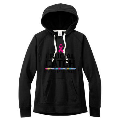 Crucial Catch Intercept Cancer Women's Fleece Hoodie