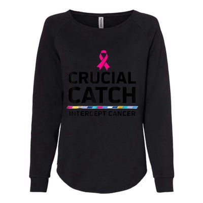 Crucial Catch Intercept Cancer Womens California Wash Sweatshirt