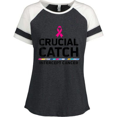 Crucial Catch Intercept Cancer Enza Ladies Jersey Colorblock Tee