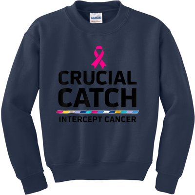 Crucial Catch Intercept Cancer Kids Sweatshirt