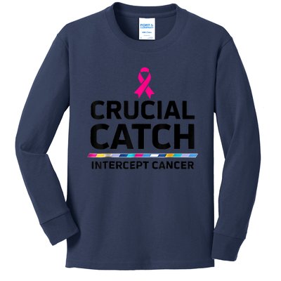 Crucial Catch Intercept Cancer Kids Long Sleeve Shirt