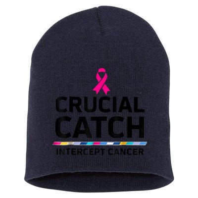 Crucial Catch Intercept Cancer Short Acrylic Beanie