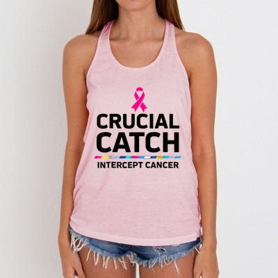 Crucial Catch Intercept Cancer Women's Knotted Racerback Tank