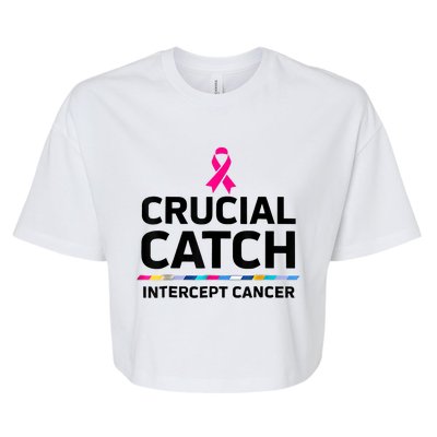 Crucial Catch Intercept Cancer Bella+Canvas Jersey Crop Tee