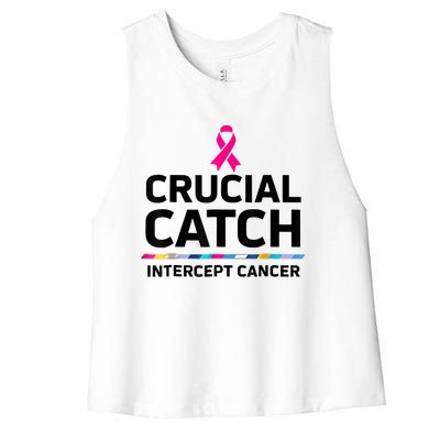 Crucial Catch Intercept Cancer Women's Racerback Cropped Tank