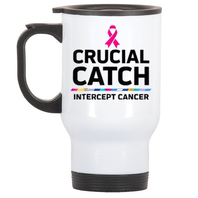 Crucial Catch Intercept Cancer Stainless Steel Travel Mug