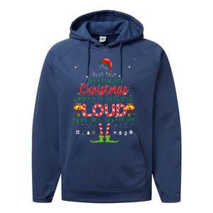 Christmas Cheer Is Singing Loud For All To Hear Santa Elf Performance Fleece Hoodie