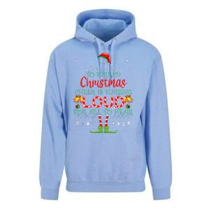 Christmas Cheer Is Singing Loud For All To Hear Santa Elf Unisex Surf Hoodie