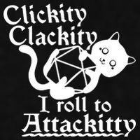 Clickity Clackity I Roll To Attackkitty Clickity Clackity Game Dice Ladies PosiCharge Tri-Blend Wicking Tank