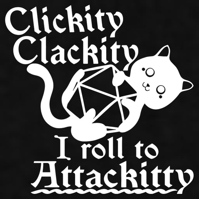 Clickity Clackity I Roll To Attackkitty Clickity Clackity Game Dice Ladies PosiCharge Tri-Blend Wicking Tank
