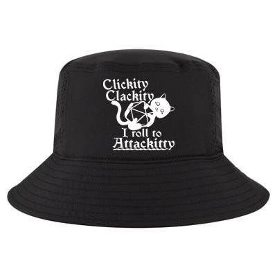 Clickity Clackity I Roll To Attackkitty Clickity Clackity Game Dice Cool Comfort Performance Bucket Hat