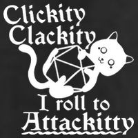 Clickity Clackity I Roll To Attackkitty Clickity Clackity Game Dice 7 Panel Mesh Trucker Snapback Hat