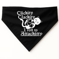 Clickity Clackity I Roll To Attackkitty Clickity Clackity Game Dice USA-Made Doggie Bandana