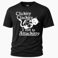 Clickity Clackity I Roll To Attackkitty Clickity Clackity Game Dice Performance Shirt