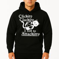 Clickity Clackity I Roll To Attackkitty Clickity Clackity Game Dice Hoodie