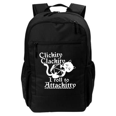 Clickity Clackity I Roll To Attackkitty Clickity Clackity Game Dice Backpack
