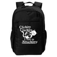Clickity Clackity I Roll To Attackkitty Clickity Clackity Game Dice Backpack