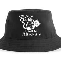 Clickity Clackity I Roll To Attackkitty Clickity Clackity Game Dice Sustainable Bucket Hat