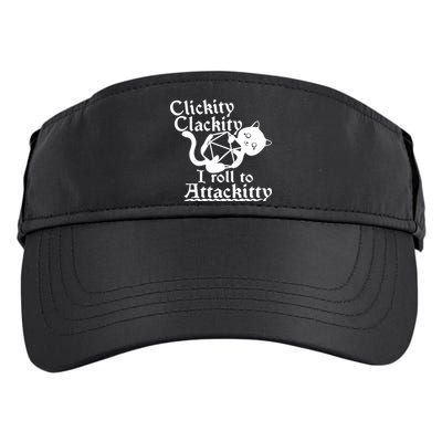 Clickity Clackity I Roll To Attackkitty Clickity Clackity Game Dice Adult Drive Performance Visor