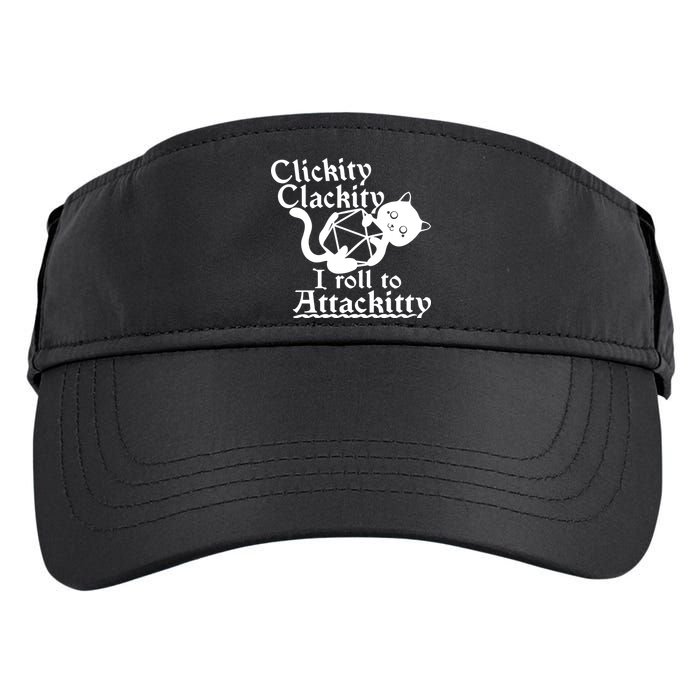 Clickity Clackity I Roll To Attackkitty Clickity Clackity Game Dice Adult Drive Performance Visor