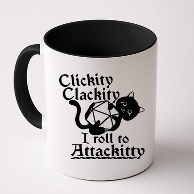 Clickity Clackity I Roll To Attackkitty Clickity Clackity Game Dice Mug