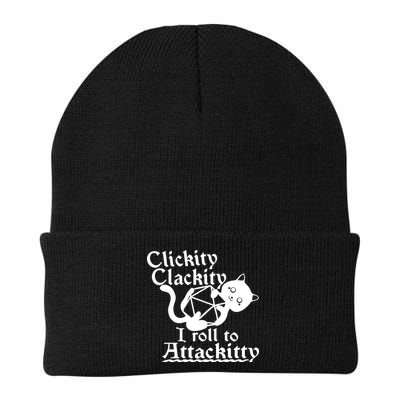 Clickity Clackity I Roll To Attackkitty Clickity Clackity Game Dice Beanie
