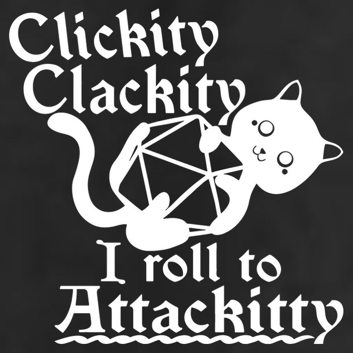 Clickity Clackity I Roll To Attackkitty Clickity Clackity Game Dice Knit Cap Winter Beanie
