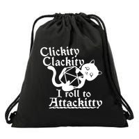 Clickity Clackity I Roll To Attackkitty Clickity Clackity Game Dice Drawstring Bag