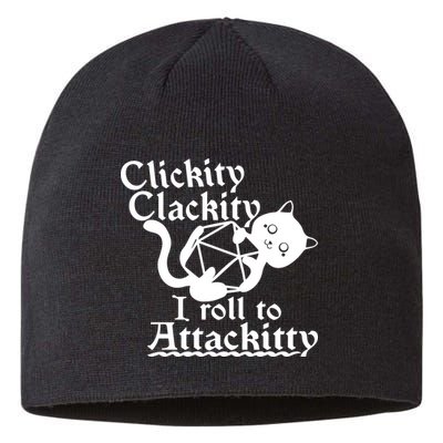 Clickity Clackity I Roll To Attackkitty Clickity Clackity Game Dice Sustainable Beanie