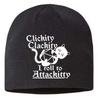 Clickity Clackity I Roll To Attackkitty Clickity Clackity Game Dice Sustainable Beanie