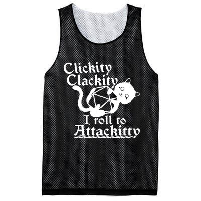 Clickity Clackity I Roll To Attackkitty Clickity Clackity Game Dice Mesh Reversible Basketball Jersey Tank