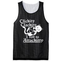 Clickity Clackity I Roll To Attackkitty Clickity Clackity Game Dice Mesh Reversible Basketball Jersey Tank