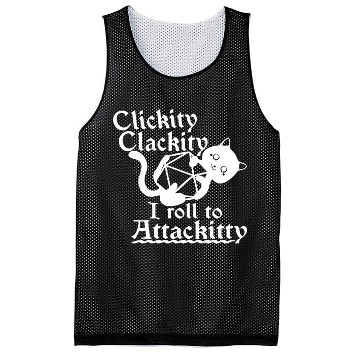 Clickity Clackity I Roll To Attackkitty Clickity Clackity Game Dice Mesh Reversible Basketball Jersey Tank