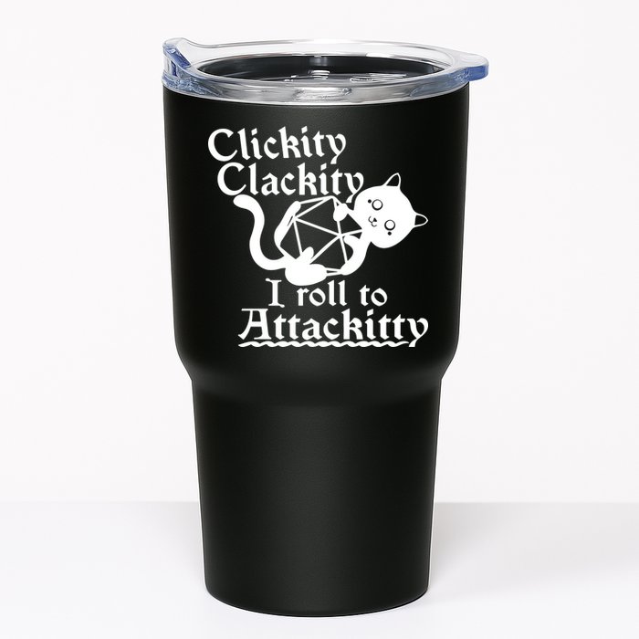 Clickity Clackity I Roll To Attackkitty Clickity Clackity Game Dice Tumbler
