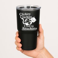Clickity Clackity I Roll To Attackkitty Clickity Clackity Game Dice Tumbler