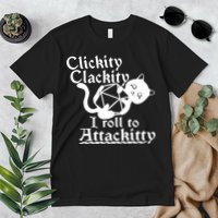 Clickity Clackity I Roll To Attackkitty Clickity Clackity Game Dice Premium T-Shirt