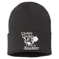 Clickity Clackity I Roll To Attackkitty Clickity Clackity Game Dice Sustainable Knit Beanie
