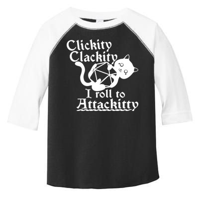Clickity Clackity I Roll To Attackkitty Clickity Clackity Game Dice Toddler Fine Jersey T-Shirt