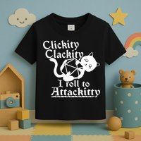 Clickity Clackity I Roll To Attackkitty Clickity Clackity Game Dice Toddler T-Shirt