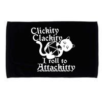 Clickity Clackity I Roll To Attackkitty Clickity Clackity Game Dice Microfiber Hand Towel