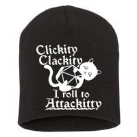 Clickity Clackity I Roll To Attackkitty Clickity Clackity Game Dice Short Acrylic Beanie
