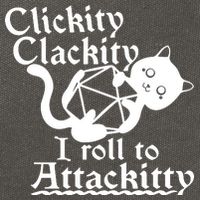 Clickity Clackity I Roll To Attackkitty Clickity Clackity Game Dice Cotton Canvas Backpack