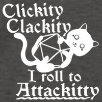 Clickity Clackity I Roll To Attackkitty Clickity Clackity Game Dice Vector Backpack