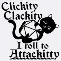 Clickity Clackity I Roll To Attackkitty Clickity Clackity Game Dice Garment-Dyed Sweatshirt