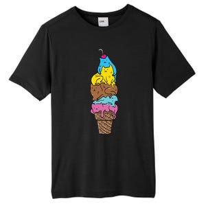 Cute Cat Ice Cream Kitty Cat Dessert Funny Tall Fusion ChromaSoft Performance T-Shirt