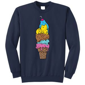 Cute Cat Ice Cream Kitty Cat Dessert Funny Sweatshirt