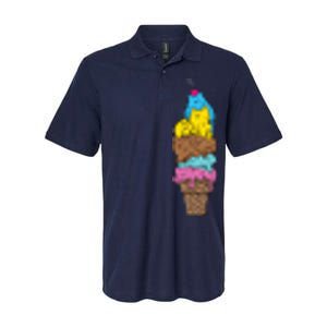 Cute Cat Ice Cream Kitty Cat Dessert Funny Softstyle Adult Sport Polo