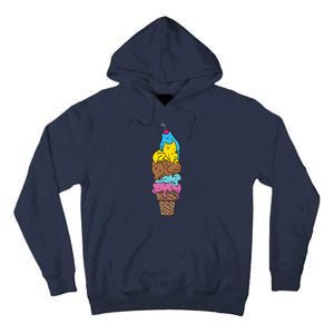 Cute Cat Ice Cream Kitty Cat Dessert Funny Tall Hoodie