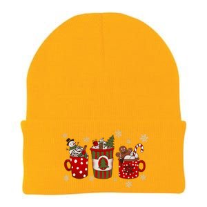 Christmas Coffee Iced Latte Cozy Winter Coffee Lovers Knit Cap Winter Beanie