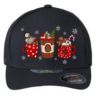 Christmas Coffee Iced Latte Cozy Winter Coffee Lovers Flexfit Unipanel Trucker Cap